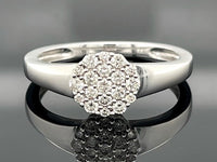 RING AUS 375/- WEIßGOLD MIT BRILLANTEN  (GES. CA. 0,30 ct.)