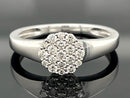 RING AUS 375/- WEIßGOLD MIT BRILLANTEN  (GES. CA. 0,30 ct.)