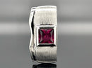 GLEITER AUS 925/- SILBER RHODINIERT MIT RHODOLITH (CA.0,82 ct.)