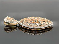ANHÄNGER AUS 925/- SILBER VERGOLDET MIT MORGANIT & ZIRKON
