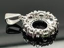 ANHÄNGER AUS 925/- SILBER RHODINIERT MIT MULTI EDELSTEINE