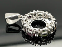 ANHÄNGER AUS 925/- SILBER RHODINIERT MIT MULTI EDELSTEINE