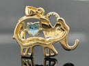 ANHÄNGER AUS 925/- SILBER VERGOLDET MIT BLAUTOPAS BEH. & ZIRKON