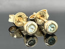 OHRSTECKER AUS 375/- GELBGOLD MIT PARAIBA-TURMALIN (GES.CA.0,12CT.)