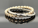 DOPPELRING AUS 925/- SILBER BICOLOR MIT ZIRKON