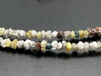 COLLIER 925/- SILBER RHODINIERT MIT MULTI ROHDIAMANT BEH. (GES. CA. 16,0 ct.)