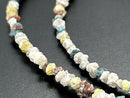 COLLIER 925/- SILBER RHODINIERT MIT MULTI ROHDIAMANT BEH. (GES. CA. 16,0 ct.)