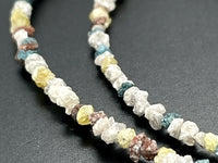 COLLIER 925/- SILBER RHODINIERT MIT MULTI ROHDIAMANT BEH. (GES. CA. 16,0 ct.)