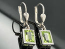 OHRHÄNGER AUS 925/- SILBER RHODINIERT MIT PERIDOT (GES.CA.2,20 ct.)
