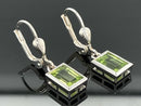 OHRHÄNGER AUS 925/- SILBER RHODINIERT MIT PERIDOT (GES.CA.2,20 ct.)