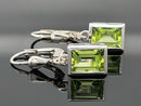 OHRHÄNGER AUS 925/- SILBER RHODINIERT MIT PERIDOT (GES.CA.2,20 ct.)