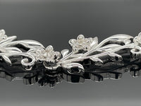 ARMBAND 925/-SILBER RHODINIERT MIT ZIRKON (GES. CA. 0,85 ct.)