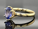 RING AUS 375/- GELBGOLD MIT TANSANIT ( CA. 1,06 ct.)