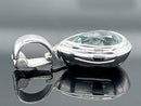 ANHÄNGER AUS 375/- GOLD RHODINIERT MIT SANTA MARIA AQUAMARIN