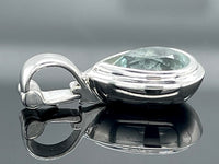 ANHÄNGER AUS 375/- GOLD RHODINIERT MIT SANTA MARIA AQUAMARIN