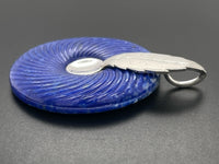 ANHÄNGER AUS 925/- SILBER RHODINIERT MIT LAPIS  (CA.37 ct.)