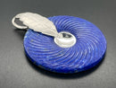 ANHÄNGER AUS 925/- SILBER RHODINIERT MIT LAPIS  (CA.37 ct.)
