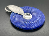 ANHÄNGER AUS 925/- SILBER RHODINIERT MIT LAPIS  (CA.37 ct.)