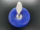 ANHÄNGER AUS 925/- SILBER RHODINIERT MIT LAPIS  (CA.37 ct.)