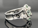 RING AUS 925/- SILBER RHODINIERT MIT BERYLL, TURMALIN & ZIRKON (Kopie)