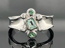 RING AUS 925/- SILBER RHODINIERT MIT BERYLL, TURMALIN & ZIRKON (Kopie)