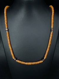 COLLIER 375/- GELBGOLD MIT MANDARIN GRANAT