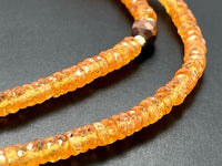 COLLIER 375/- GELBGOLD MIT MANDARIN GRANAT