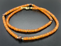 COLLIER 375/- GELBGOLD MIT MANDARIN GRANAT