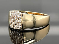 RING AUS 375/- GELBGOLD MIT SAPHIR WEIß (GES.CA.0,41 ct.)