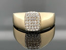 RING AUS 375/- GELBGOLD MIT SAPHIR WEIß (GES.CA.0,41 ct.)