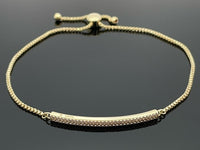 SLIDER ARMBAND 925/-SILBER VERGOLDET MIT ZIRKONIA