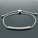 SLIDER ARMBAND 925/-SILBER RHODINIERT MIT ZIRKONIA