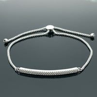 SLIDER ARMBAND 925/-SILBER RHODINIERT MIT ZIRKONIA