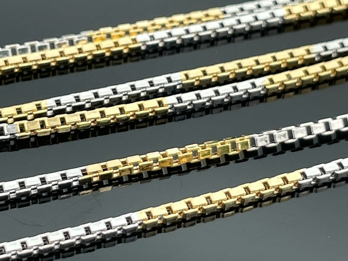 VENEZIANERKETTE AUS 585/- GOLD BICOLOR