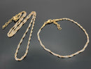 SINGAPURKETTE+ARMBAND AUS 925/-SILBER VERGOLDET