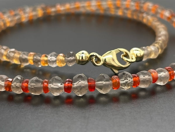 COLLIER 375/- GELBGOLD MIT FEUEROPAL (Kopie)