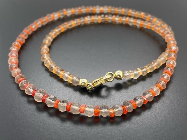 COLLIER 375/- GELBGOLD MIT FEUEROPAL (Kopie)