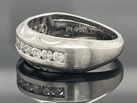 RING AUS 950/- PLATIN MIT BRILLANTEN (LR) AUS KANADA (GES.CA. 0,50 ct.)