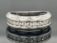 RING AUS 950/- PLATIN MIT BRILLANTEN (LR) AUS KANADA (GES.CA. 0,50 ct.)