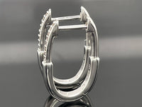 CREOLEN AUS 925/- SILBER RHODINIERT MIT  DIAMANTEN (GES. CA. 0,10 ct.) (Kopie)