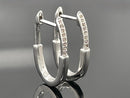 CREOLEN AUS 925/- SILBER RHODINIERT MIT  DIAMANTEN (GES. CA. 0,10 ct.) (Kopie)