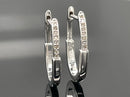 CREOLEN AUS 925/- SILBER RHODINIERT MIT  DIAMANTEN (GES. CA. 0,10 ct.) (Kopie)