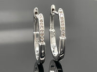 CREOLEN AUS 925/- SILBER RHODINIERT MIT  DIAMANTEN (GES. CA. 0,10 ct.) (Kopie)