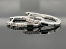 CREOLEN AUS 925/- SILBER RHODINIERT MIT  DIAMANTEN (GES. CA. 0,10 ct.) (Kopie)