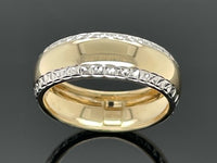 RING AUS 585/- GELBGOLD TEILDIAMANTIERT