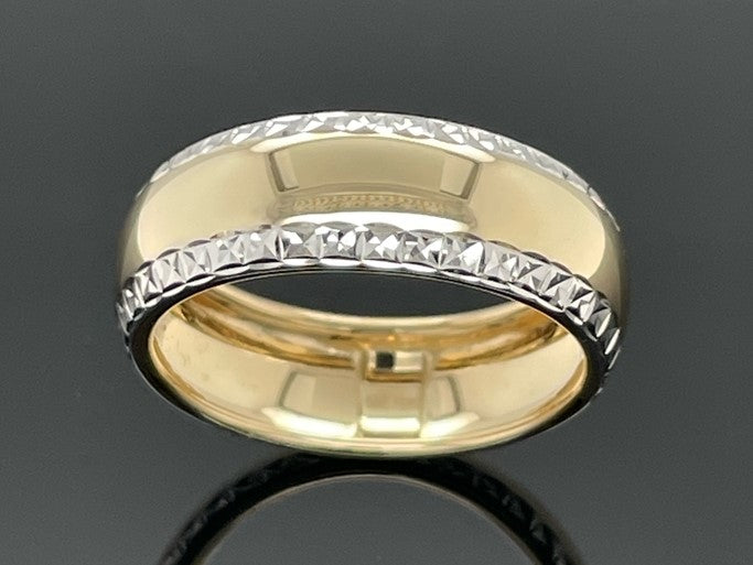 RING AUS 585/- GELBGOLD TEILDIAMANTIERT