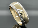 RING AUS 585/- GELBGOLD TEILDIAMANTIERT