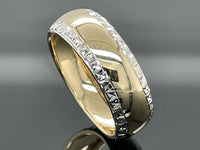 RING AUS 585/- GELBGOLD TEILDIAMANTIERT