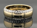 RING AUS 585/- GELBGOLD TEILDIAMANTIERT