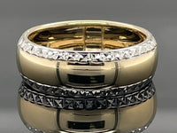 RING AUS 585/- GELBGOLD TEILDIAMANTIERT